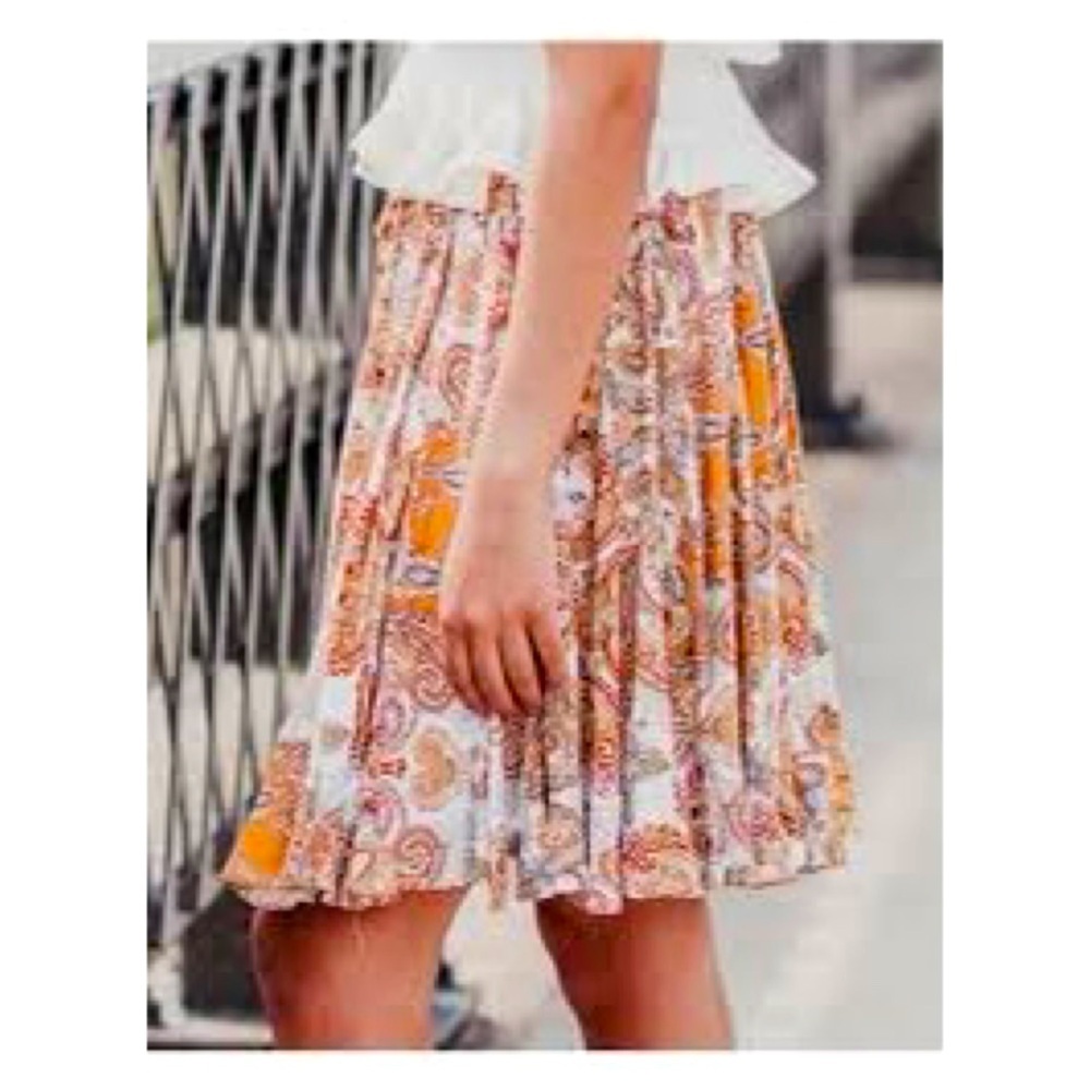 Anthropologie Floral Boho Midi Flowy Skirt Small